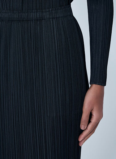 Pleats Please Issey Miyake Pleated Midi Skirt Black plp0263007