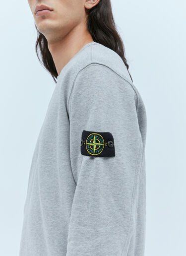 Compass Patch Sweatshirt Stone Island Compass Patch Sweatshirt Grey sto0154053