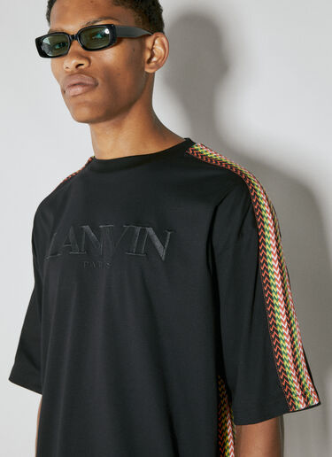 Lanvin サイドカーブオーバーサイズTシャツ ブラック lnv0154008