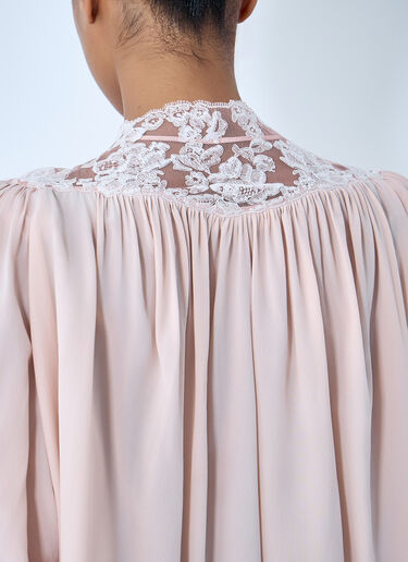 Chloé Lace Trim Blouse Pink chl0263017