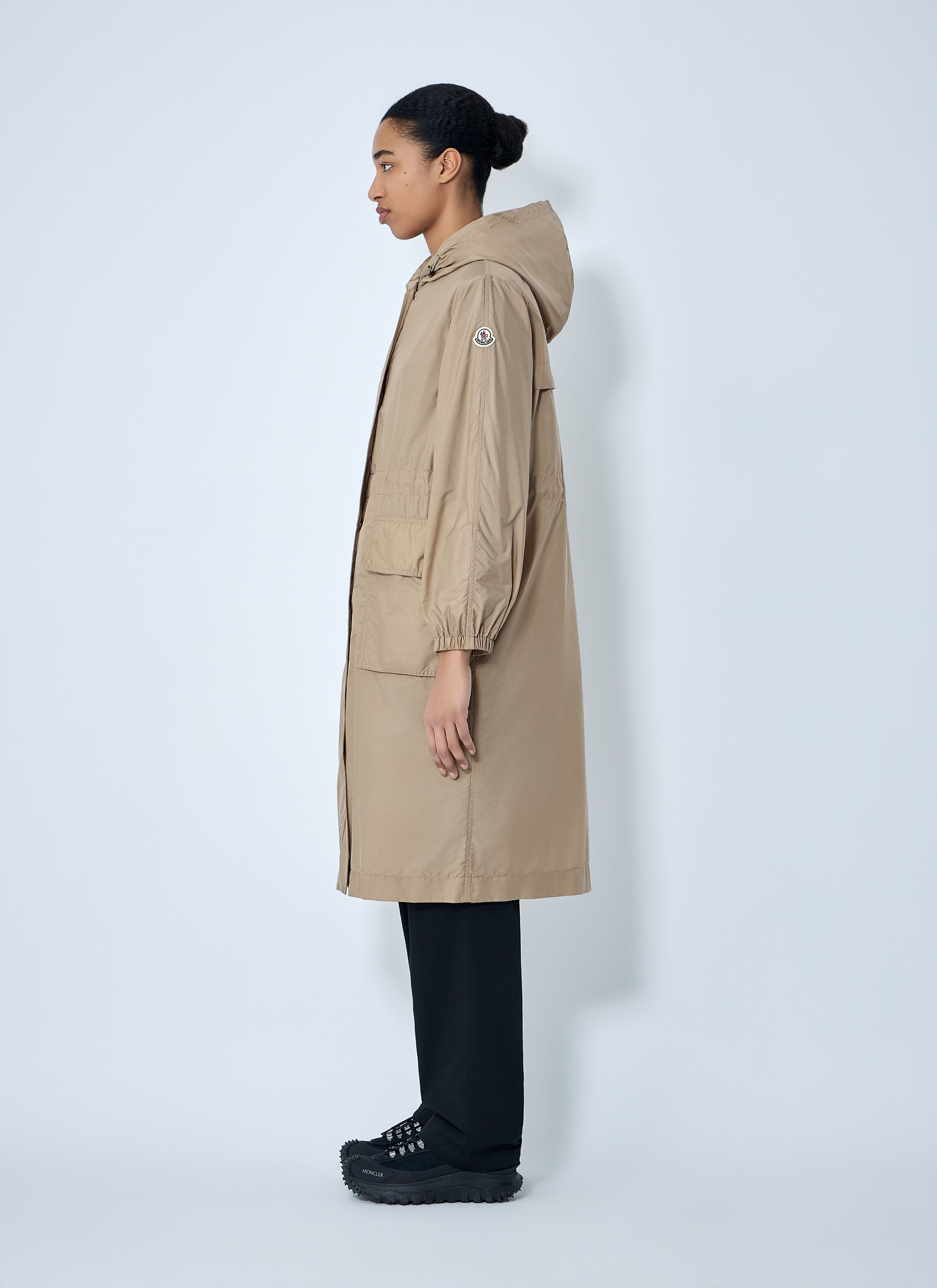 Moncler Women's' Hooded Parka Coat in Beige | LN-CC®