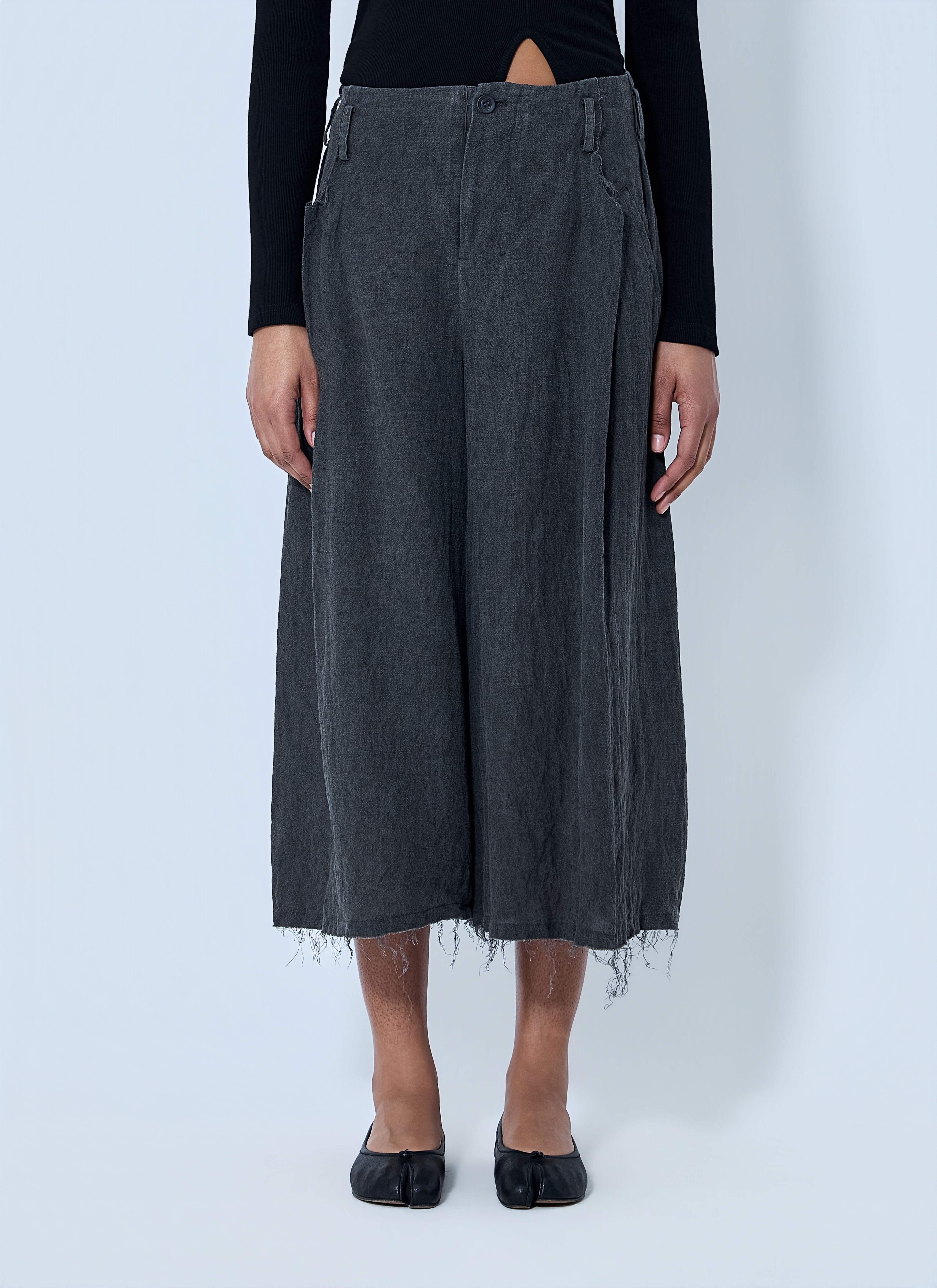 LIMI Feu Women's' Tuck Wide Pants in Grey | LN-CC®