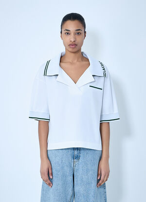 Lacoste Wide-Collar Cotton Shirt White lac0264014