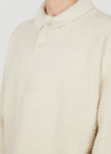 Jacquemus La Neve Polo Sweater White jac0150025