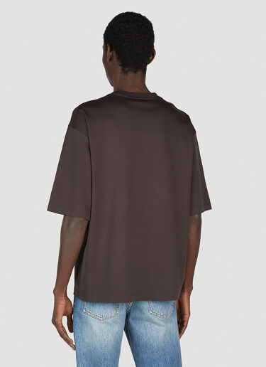 Lanvin Logo Embroidery T-Shirt Brown lnv0152008