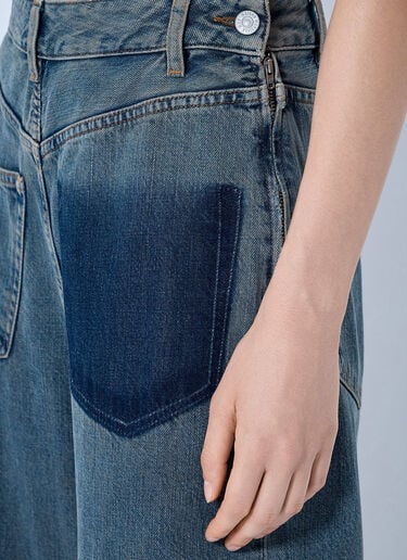 LN-CC® - MM6 Maison Margiela: Patch Pocket Wide-Leg Jeans - Light Grey MM6 Maison Margiela Patch Pocket Wide-Leg Jeans Light Grey mmm0265010