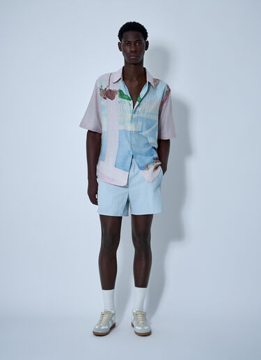 Our Legacy Drape Tech Shorts Blue our0161017