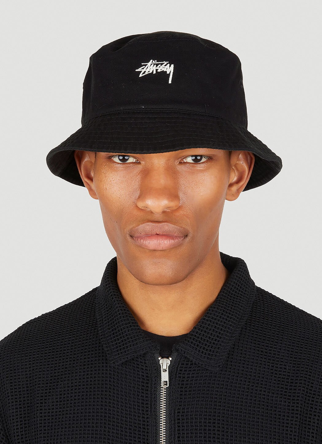 Stussy stock bucket hat black 2025