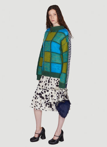 Marni ジオメトリック ジャカードセーター グリーン mni0249006