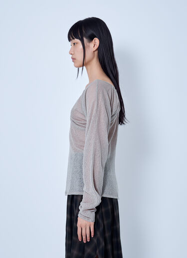 LN-CC® - Our Legacy: Cheer V Neck Top - Beige Our Legacy Cheer V Neck Top Beige our0265012