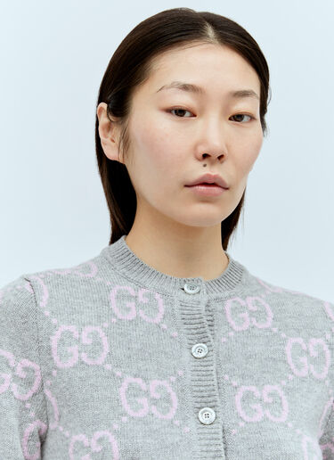 Gucci GG Wool Cardigan Grey guc0255028