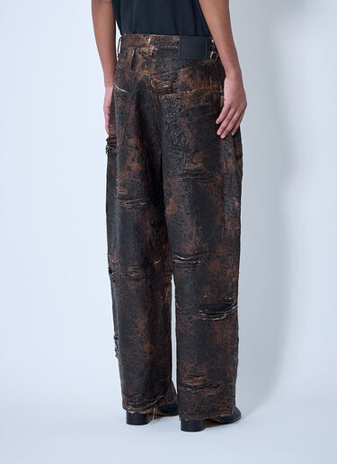 Acne Studios 2023 印花牛仔裤  棕色 acn0160001