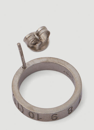 Number Engraved Circle Earrings Maison Margiela Number Engraved Circle Earrings Silver mla0249049
