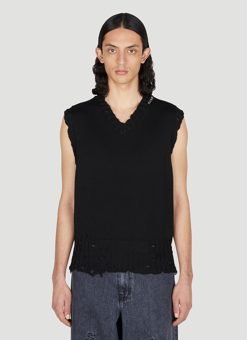 Marni Destroyed Vest in Black | LN-CC