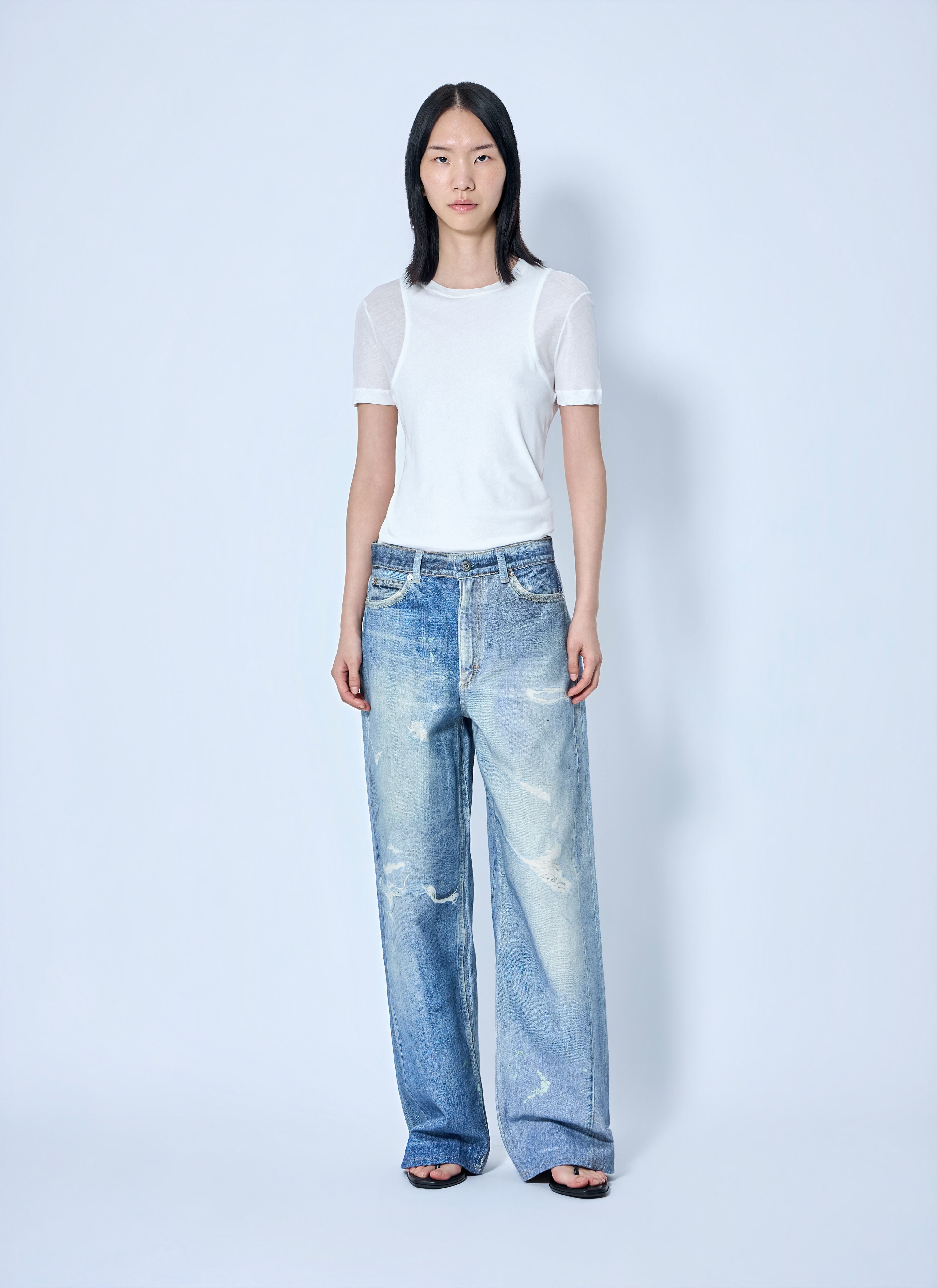 Our Legacy Women's' Full Cut Digital Print Jeans in Blue | LN-CC®