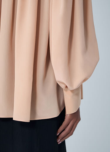 Chloé Oversized Gathered Blouse Sand chl0262012