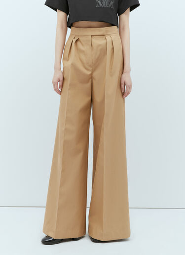 Max Mara Tailored Canvas Pants Camel max0256058