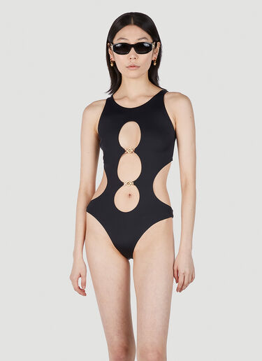 Versace Medusa Biggie Cut Out Swimsuit Black vrs0251027