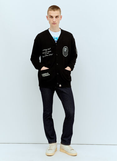 A BATHING APE® BAPE Knit Cardigan Black aba0156009