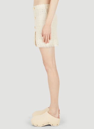 Acne Studios Button Up Skirt White acn0248039