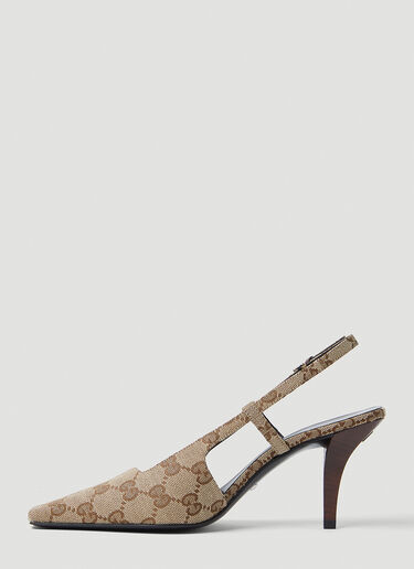 Gucci GG Slingback Pump Heels Beige guc0253106