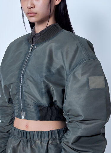 LN-CC® - Rick Owens: Micro Secchia Washed Bomber Jacket - Grey Rick Owens Micro Secchia Washed Bomber Jacket Grey ric0266003
