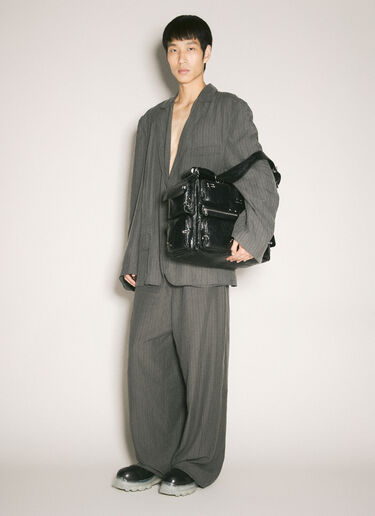 Balenciaga Pinstriped Tailored Blazer Grey bal0158005