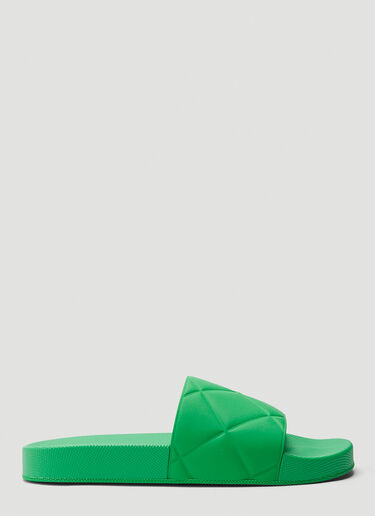 Bottega Veneta Embossed Slide Sandal Green bov0245119