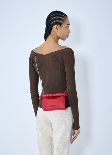 Jacquemus La Pochette Rond Carré Clutch Red jac0260028