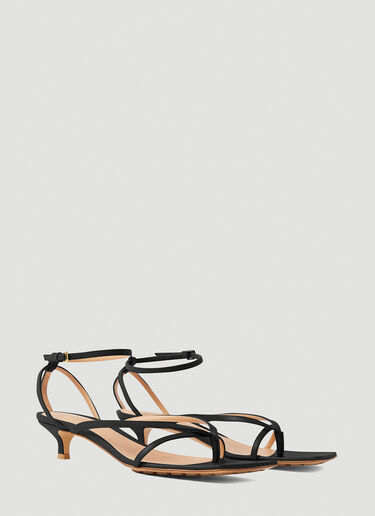 Bottega Veneta Stretch Strap Kitten Heel Sandals Black bov0251073