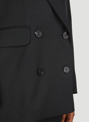 Alexander McQueen 方正双排扣西装外套 黑 amq0249008