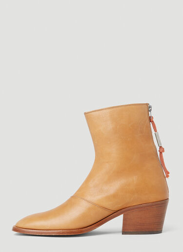 Acne Studios Stacked Heel Boots Brown acn0152027