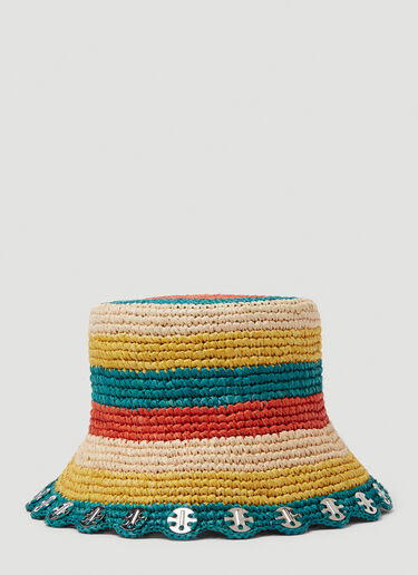 Rabanne Woven Bucket Hat Yellow pac0249001