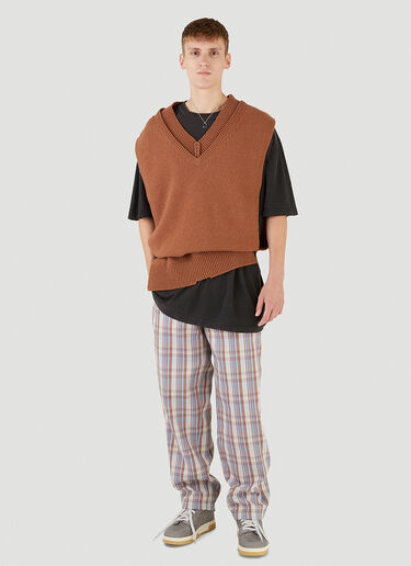 Acne Studios 체크 스트레이트 레그 팬츠 퍼플 acn0146027