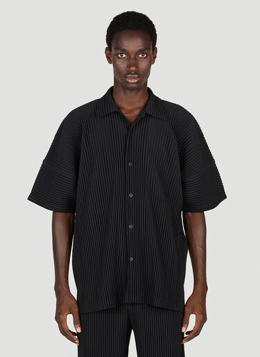 Homme Plissé Issey Miyake Men's Pleated Shirt in Black