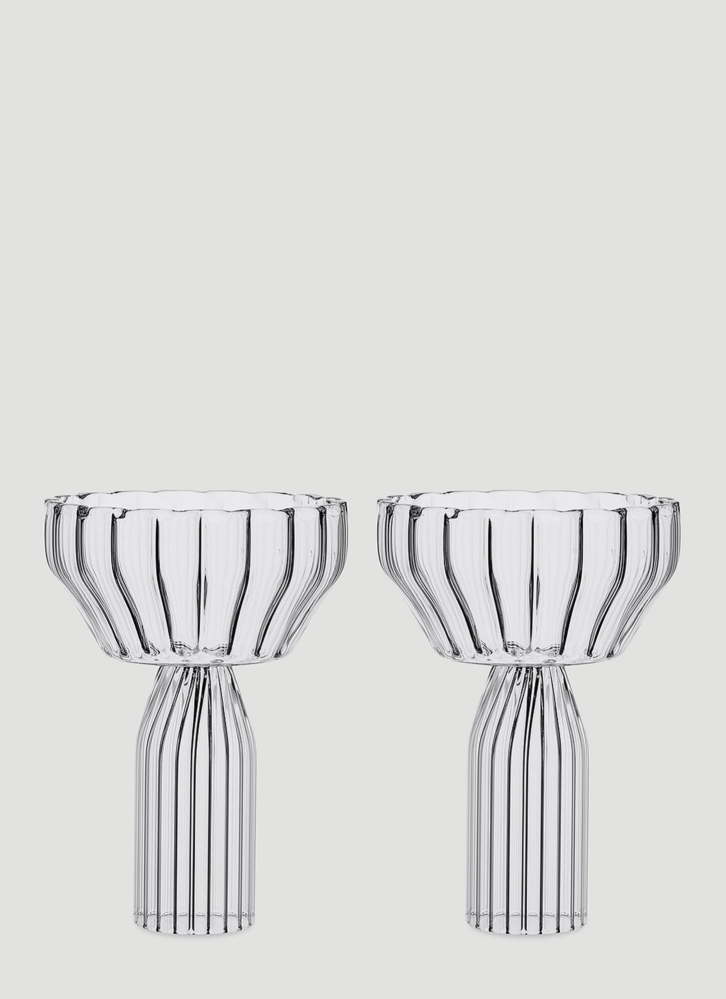 Fferrone Design Set Of Two Margot Champagne Coupes Unisex Transparent