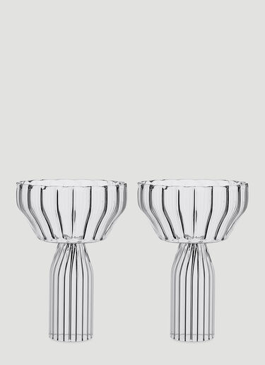 Fferrone Design Set of Two Margot Champagne Coupes Transparent wps0644562