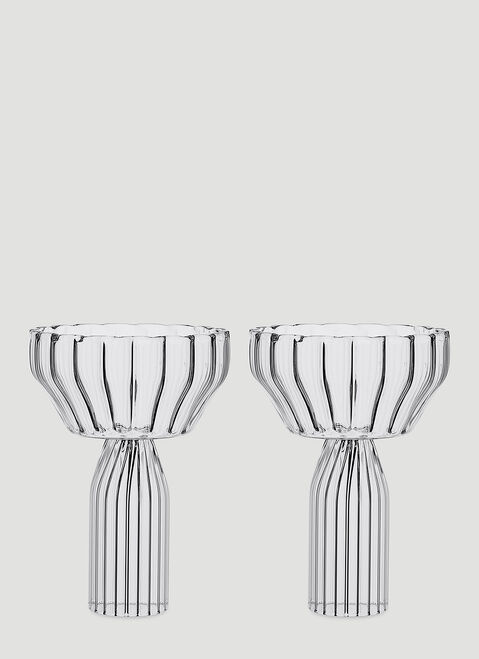 Fferrone Design Set of Two Margot Champagne Coupes Transparent wps0644556