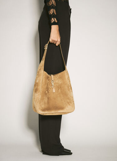 Saint Laurent Le 5 à 7 Large Suede Shoulder Bag Camel sla0258021
