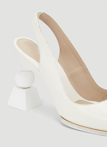 Jacquemus Les Chaussures Valerie Heeled Pumps White jac0242037