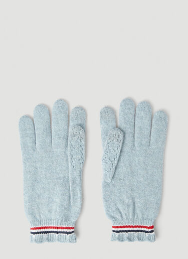 Thom Browne Touchscreen Pointelle Gloves Blue thb0249004