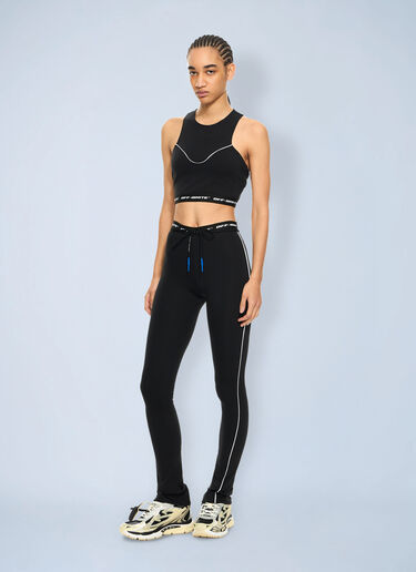 LN-CC® - Off-White: Logoband Leggings - Black Off-White Logoband Leggings Black ofw0264070