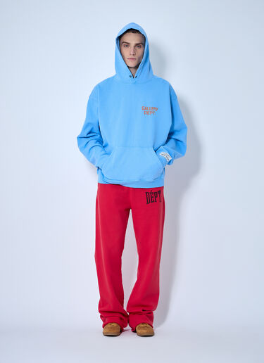 Gallery Dept. 90s Logo Print Hooded Sweatshirt Light Blue gdp0160004