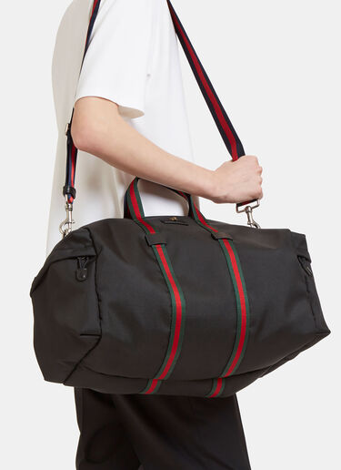 Gucci Techpack Canvas Striped Webbing Duffle Bag Black guc0127051
