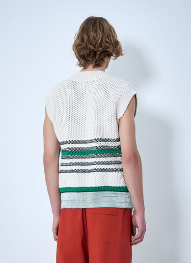 Lacoste Sleeveless Knit Vest White lac0364001