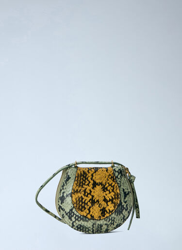 LN-CC® - Dries Van Noten: Python-Embossed Leather Crossbody Bag - Yellow Dries Van Noten Python-Embossed Leather Crossbody Bag Yellow dvn0265022