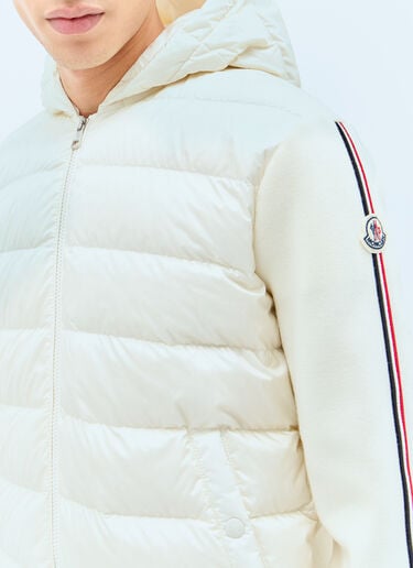 Padded Zip-Up Cardigan Moncler Padded Zip-Up Cardigan Cream mon0157022