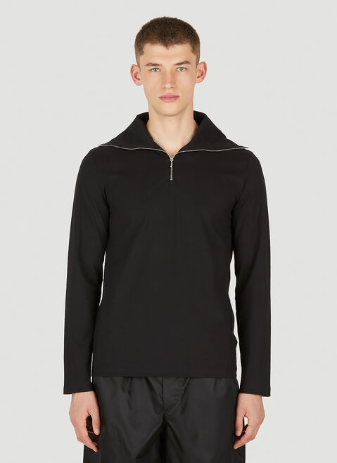 Jil Sander+ Zip Front Top Black jsp0149011