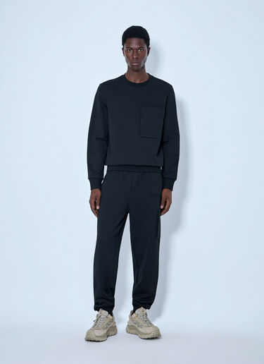 LN-CC® - Moncler: Crewneck Sweatshirt - Black Moncler Crewneck Sweatshirt Black mon0165028