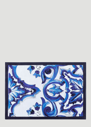 Dolce & Gabbana Casa 'Blu Mediterraneo' linen placemat and napkin set Blue wps0691218